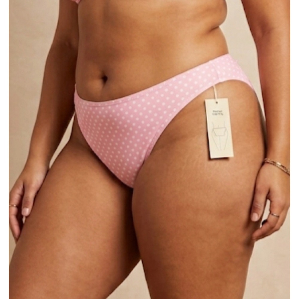 No Boundaries Femme Polka Dot Ruffle Bikini Bottoms, Women's Plus Bottom XXL(20)